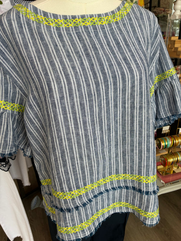 John Mark Flo Striped Top