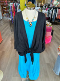 Gigi Moda Tie Front Crochet Cardigan