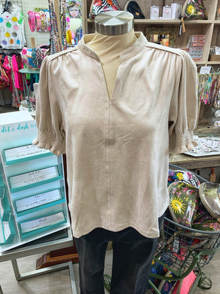 Buy ivory Ivy Jane Suede Top