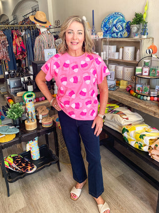 Queen of Sparkles Pink Candy Corn Tee