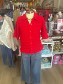 Tru Luxe Top Fan Smocked Top