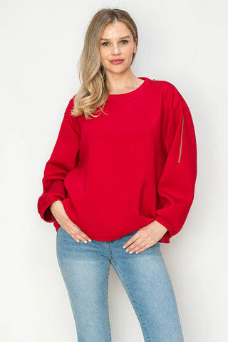 JOH Fidda zipper detail top