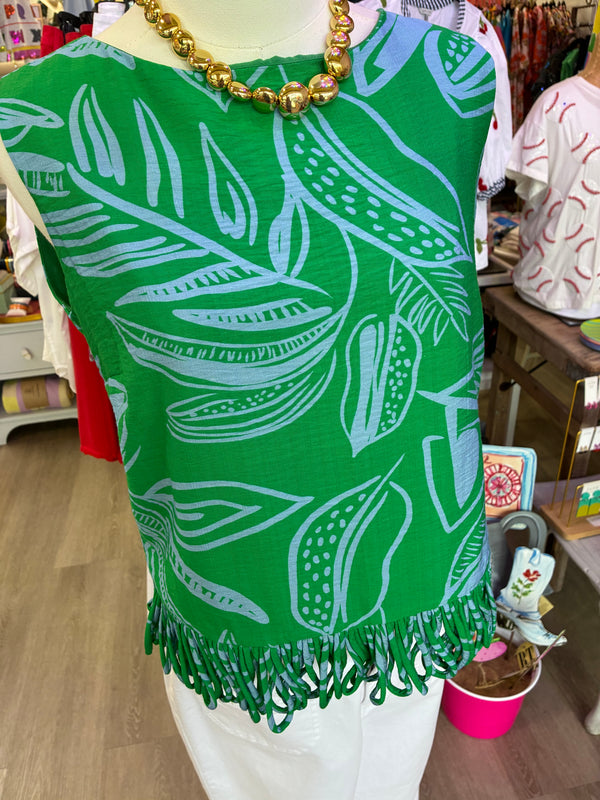 Tru Luxe beach-y fringe top