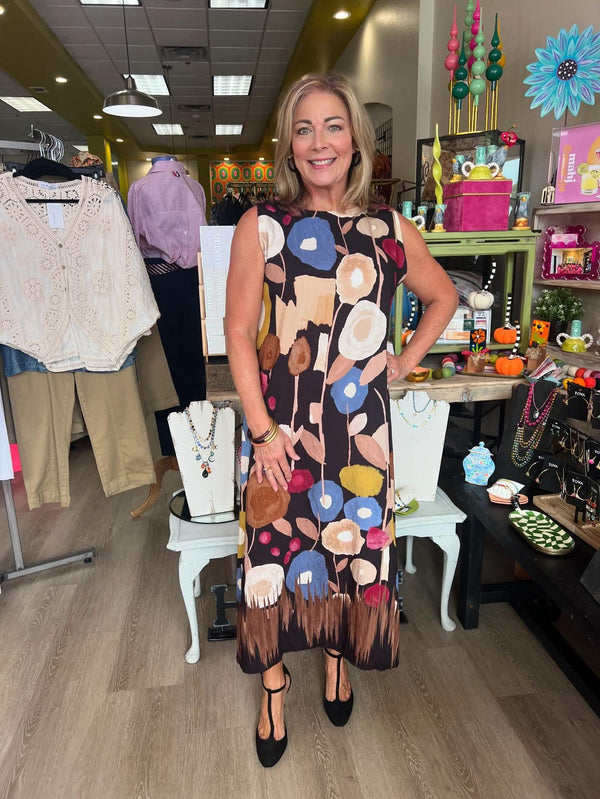 Gigi Moda Abstract Floral Dress