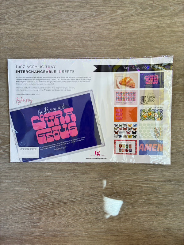 Taylor Gray 11x17 Acrylic Tray Interchangeable Inserts