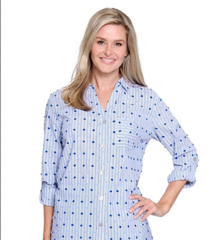 Ali Dotty Button Up Top
