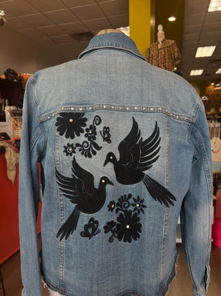 John Mark Laredo Paloma Denim Embroidered Jacket
