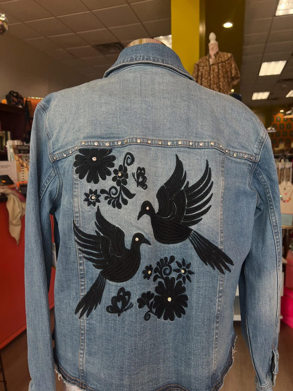 John Mark Laredo Paloma Denim Embroidered Jacket
