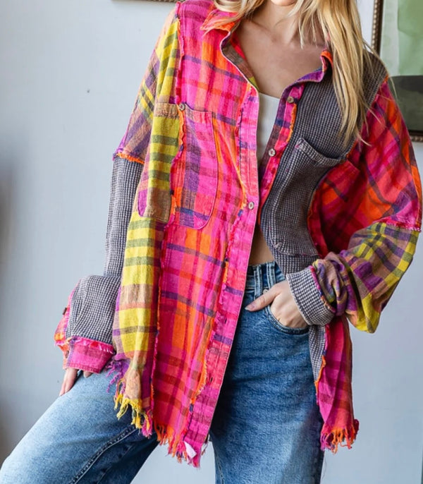 Oli & Hali Bright Plaid Shirt