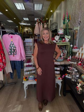 Entro Espresso Midi Dress