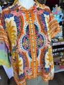 Tru Luxe Saffron Scarf Poncho Top