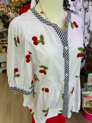 John Mark Cherry On Top Blouse