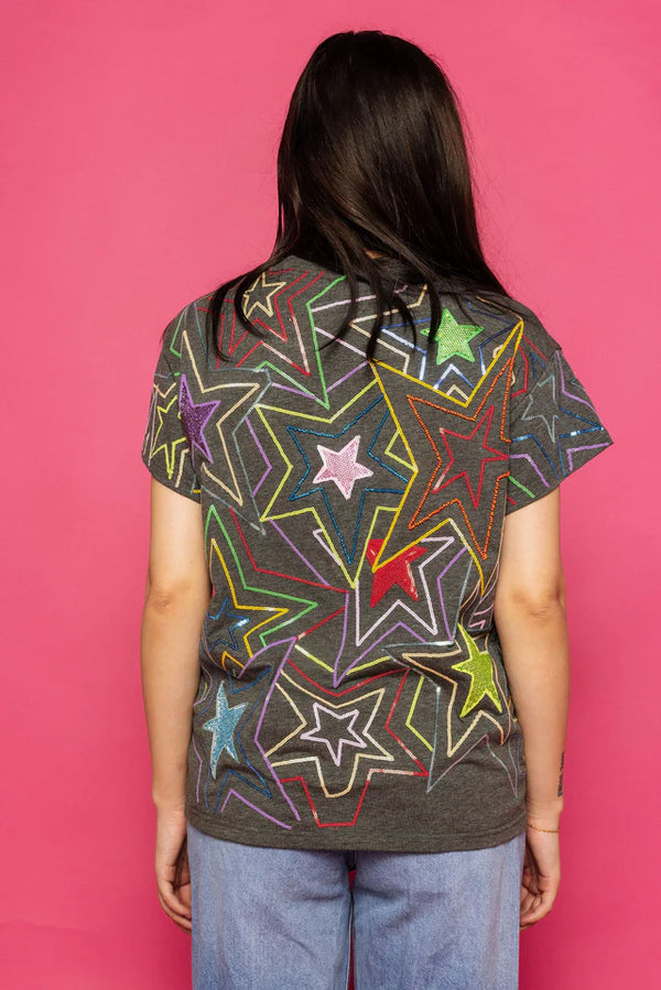 Queen of Sparkles Multi Star Tee