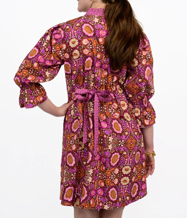 Uncle Frank Back Tie Dress - Plum