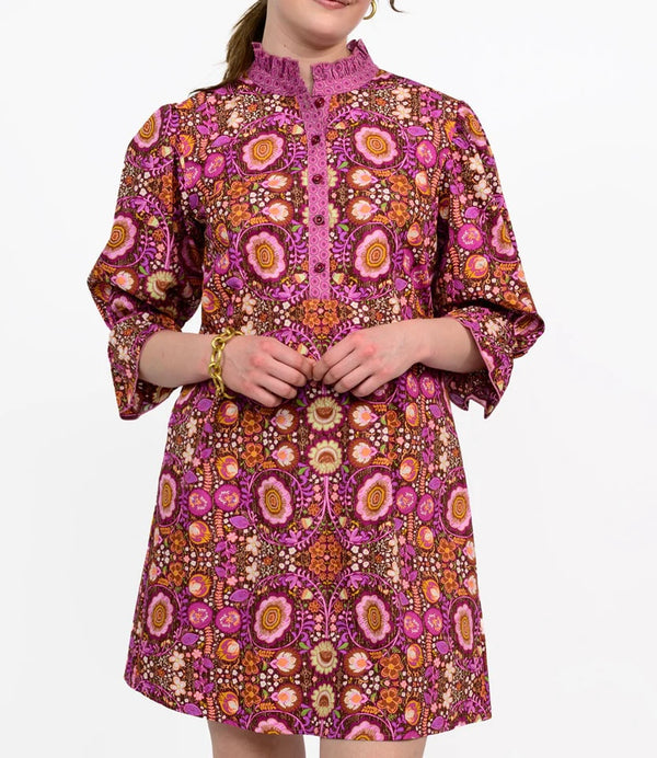 Uncle Frank Back Tie Dress - Plum