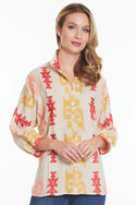 John Mark Button Front Tunic