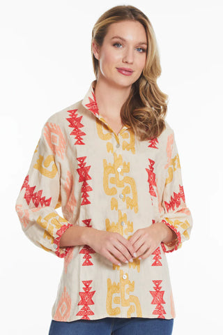John Mark Button Front Tunic