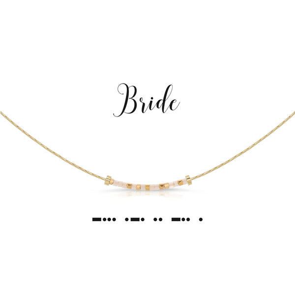 dot & dash Design Wedding Necklace