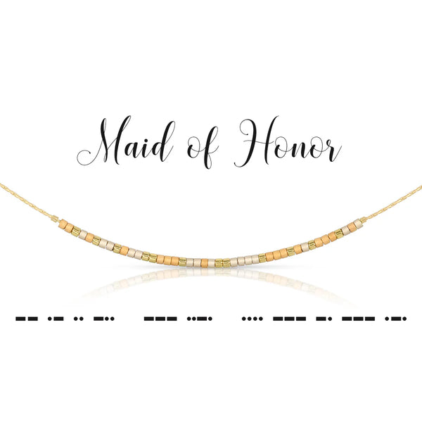 dot & dash Design Wedding Necklace
