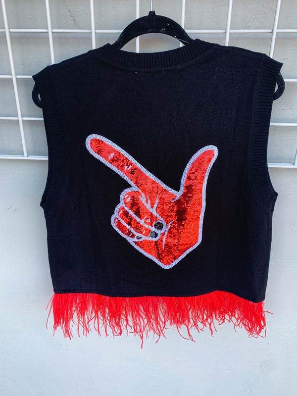Queen of Sparkles Game Day Sweater Vest