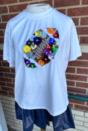 Queen of Sparkles Flower Football Tee