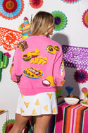 Queen of Sparkles Hot Pink Nacho Food Sweatshirt