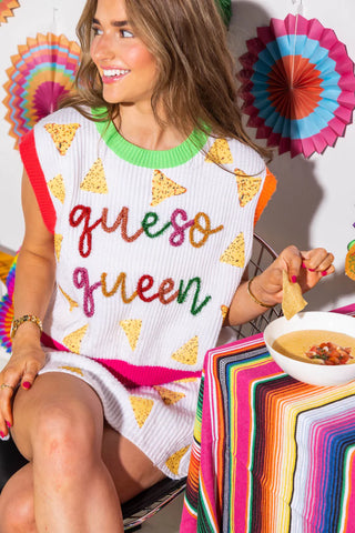 Queen of Sparkles Queso Queen Sweater Vest