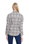 Tru Luxe Inked Plaid Top
