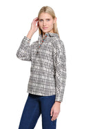 Tru Luxe Inked Plaid Top