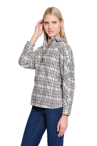 Tru Luxe Inked Plaid Top