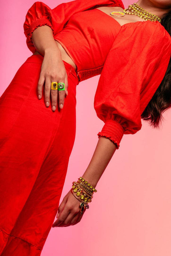 TOVA Jacci Ring in Enamel