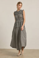 Smocked Gingham Maxi Dress