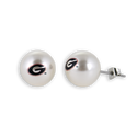 Georgia Logo Pearl Stud Earrings