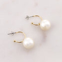 Texas A&M Pearl Logo Hoop Earrings