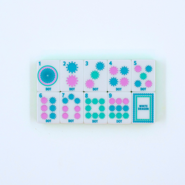 Mahjong Crystal Confetti Purple Tile Set