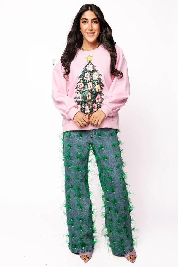 Queen of Sparkles mahjong tree sweatshirt
