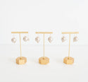 Gray Swinging Pearl Statement Drop Earrings