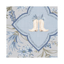 Bluebonnet Trails Mahjong Mat | Texas Floral Blue Boots