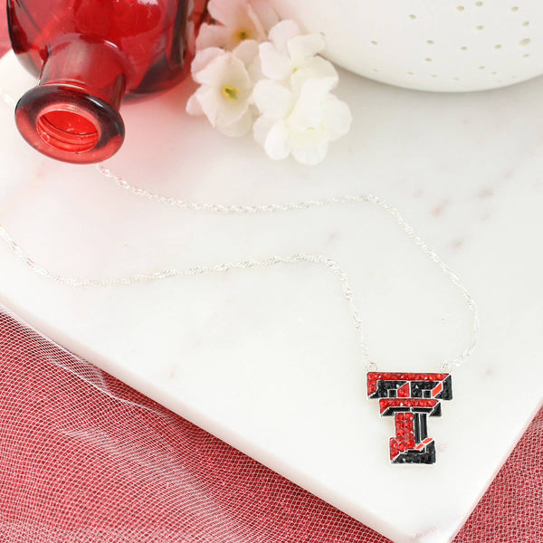 Texas Tech Crystal Necklace