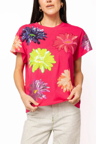 Queen of Sparkles Multi Flower Tee