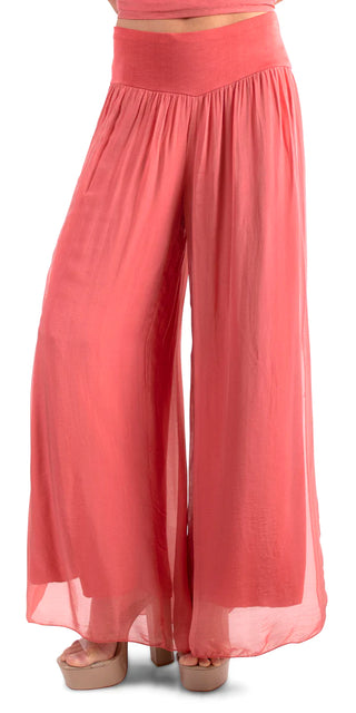Buy rosewood Gigi Moda Jasmin Slit Silk Pant