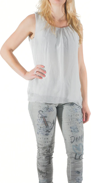 Buy dove-gray Gigi Moda Aella Silk Tank