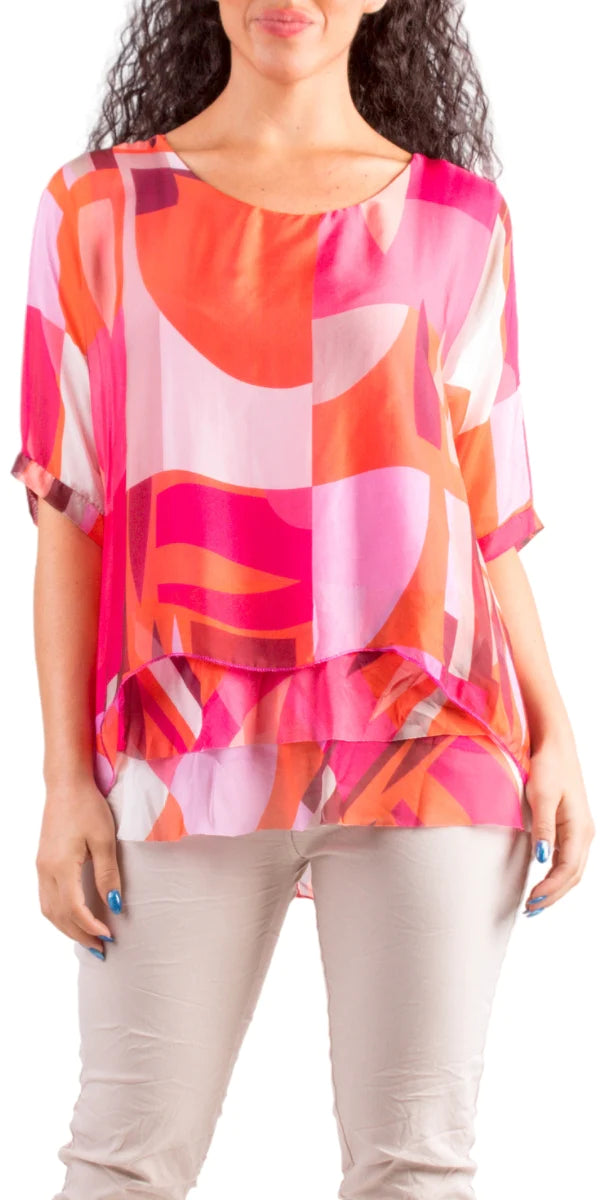 Gigi Moda Carmelina Graphic Silk Kaftan