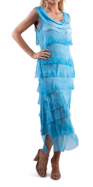 Buy turquoise Gigi Siena Maxi Silk Dress