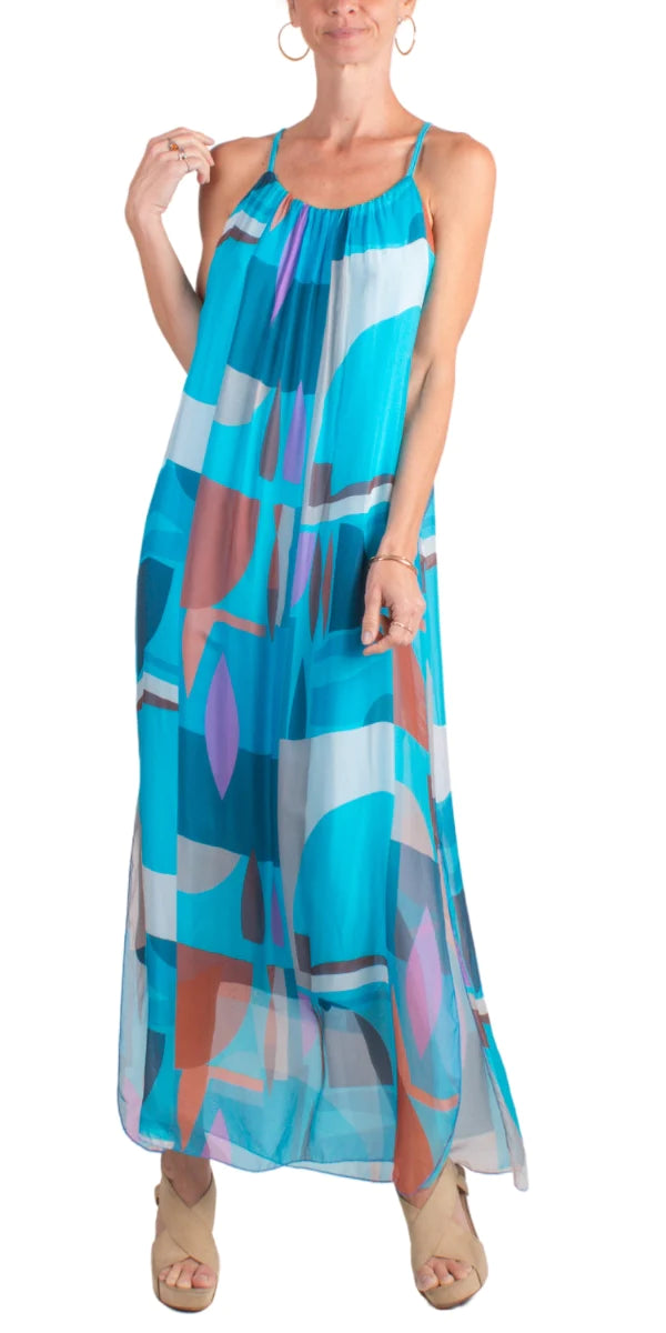 Gigi Moda Silk Venus Graphic Dress