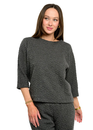 Ivy Jane Charcoal Quilted Top