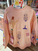 Queen of Sparkles Champagne Sweatshirt pink