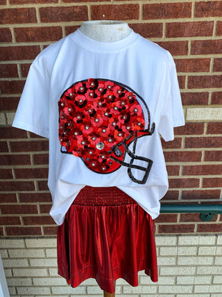 Queen of Sparkles Red & Black Helmet Tee