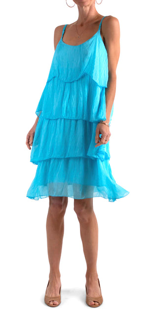 Buy turquoise Gigi Giana Silk Dress