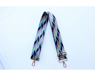 Buy brown-purple-blue-tan Chevron Guitar Straps